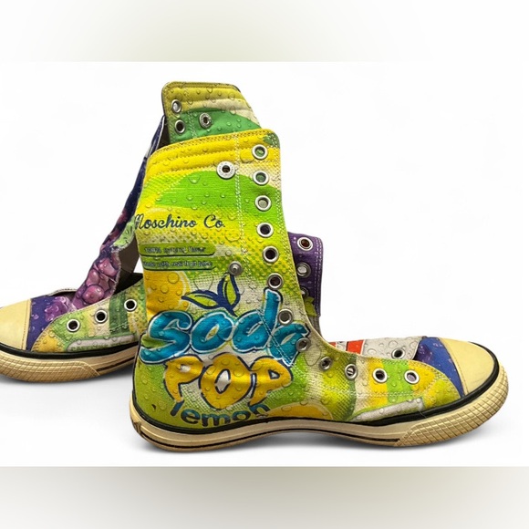 Moschino Soda Pop High Top Sneakers Men’s Size 42 IT - Picture 2 of 5